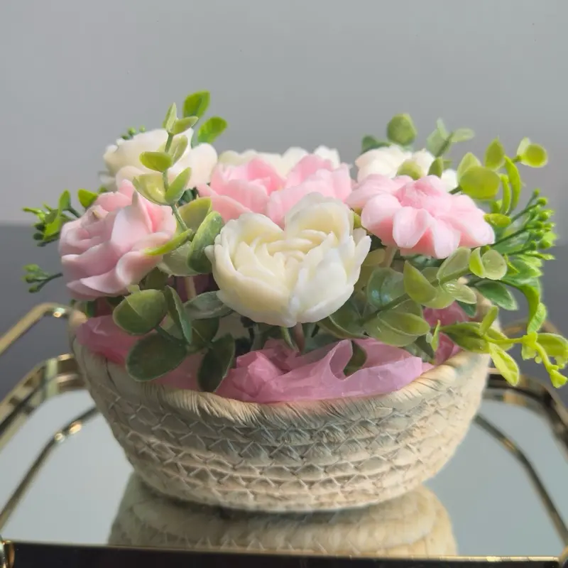 Flower candle basket