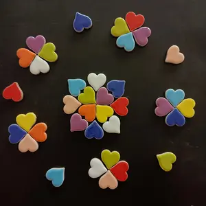 40pcs Heart Shape DIY Mosaic Kit, Perfect for Home Diy Christmas Crafts, Unique Door Frame Wall Art, Staircase Decor, Garden Decoration, Mosaic Set