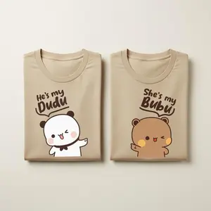 Bubu & Dudu Couple Shirts Matching Bear T-Shirts, Cute Cart0on Bear Couple Outfit, Romantic Love Design For Couples, Anniversary Valentine Gift For Boyfriend Girlfriend, Husband And Wife