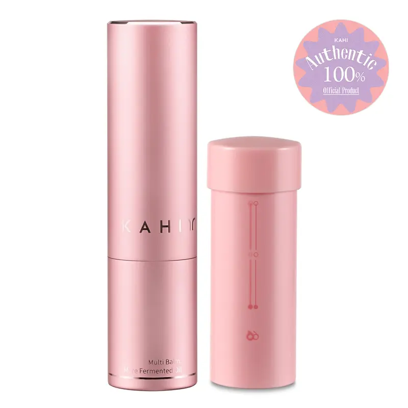 KAHI Wrinkle Bounce Multi Balm Refillable Edition + Refill Kit - All-in-One Hydrating Lip Balm Eye Neck Cream Make Up Base & Face Moisture (0.32 oz)