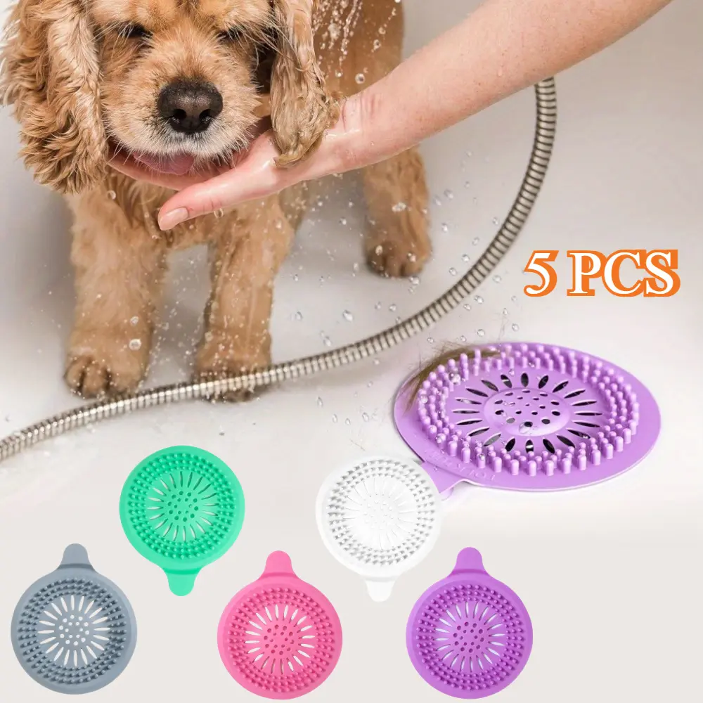 [Silicone Bathtub Hair Catcher Plug] Hair Catcher Shower Drain Cover Bathtub Silicone Hair Catcher Plug Drain Filter, Dehydrator, Sink Cover, Kitchen Sink, Bathroom Bath