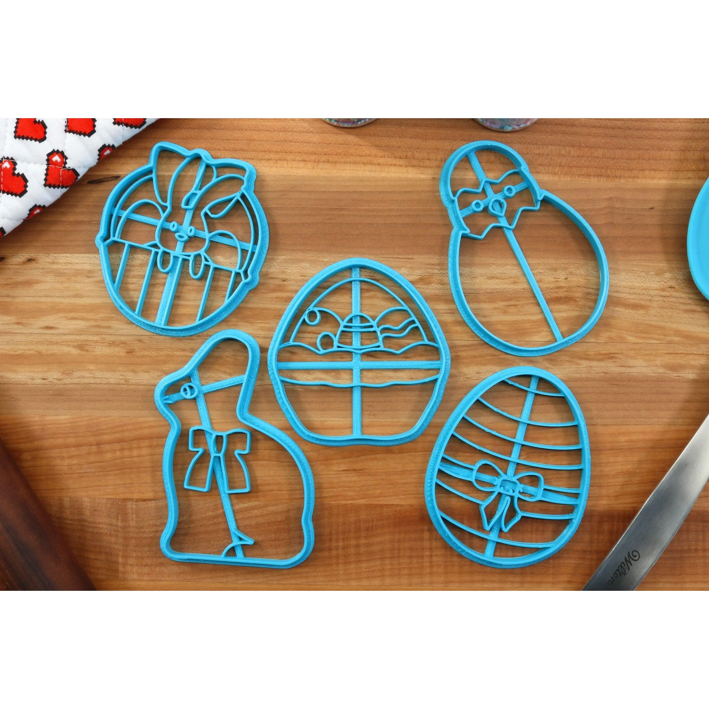 Cute Easter Cookie Cutters - Easter Bunny, Chocolate Bunny, Easter Egg, Easter Basket