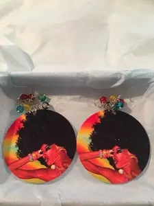 African Earrings with Beads