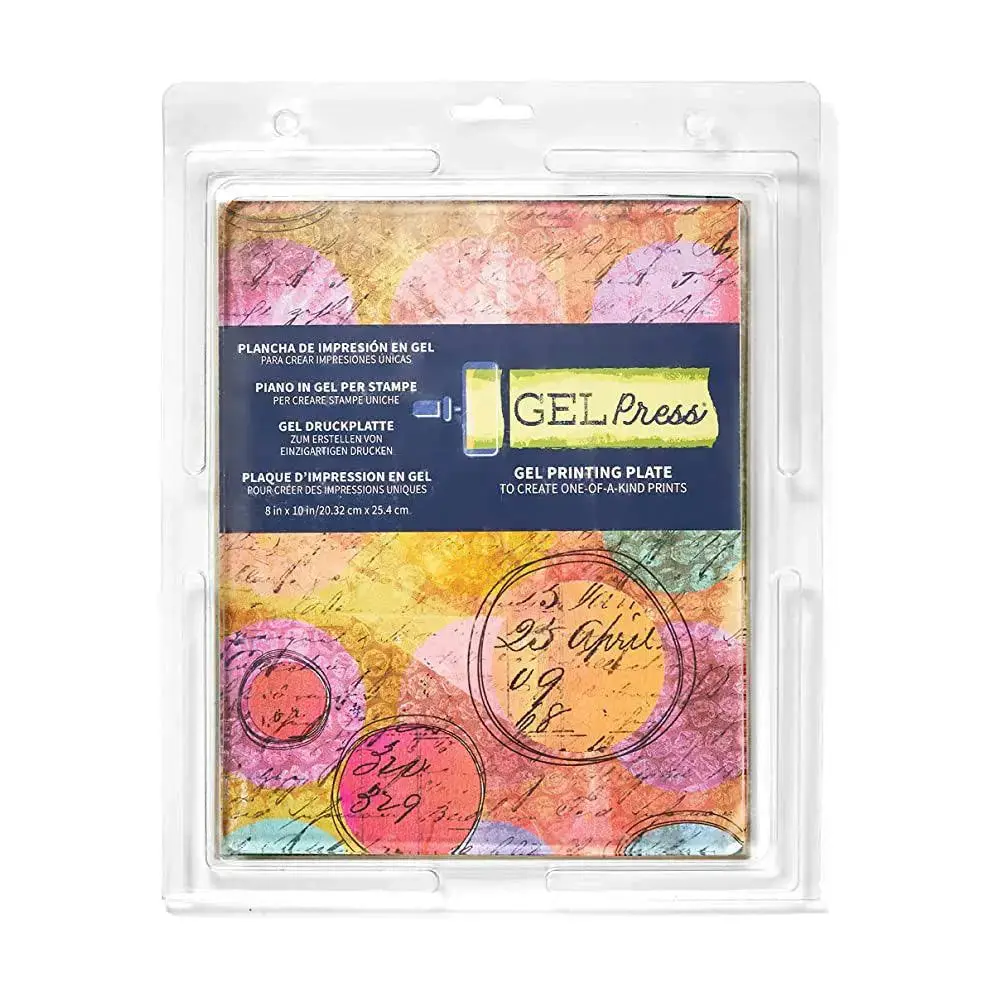 GELPress 8x10 Monoprint Gel Plate for Art Journals & Fabric - Durable Non-Toxic Reusable Gel Printing Surface for DIY Crafts & Mixed Media