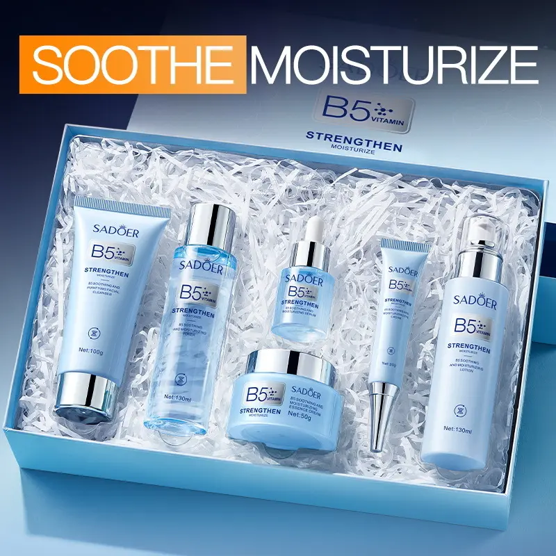 Vitamin B5 Soothing Moisturizing Hydrating 6pcs Hydration Care Set Skin Care Set Holiday Gift Box Moisturizer Skin Care Kits