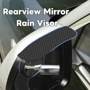 2pcs Car Rearview Mirror Rain Visors/Rain Guards, Small Round Mirror 360-Degree Auxiliary Blind Spot Mirror, Car Accessories