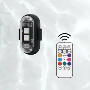 Remote Control Car Exterior & Interior Decoration LED Light, USB Rechargeable Car Footwell Light, Waterproof Car Decorative Light for Cars, Motorcycle, SUV, Pickup, Gift idea for Valentine's Day Father's Day Mother's Day Xmas Christmas Halloween Holiday