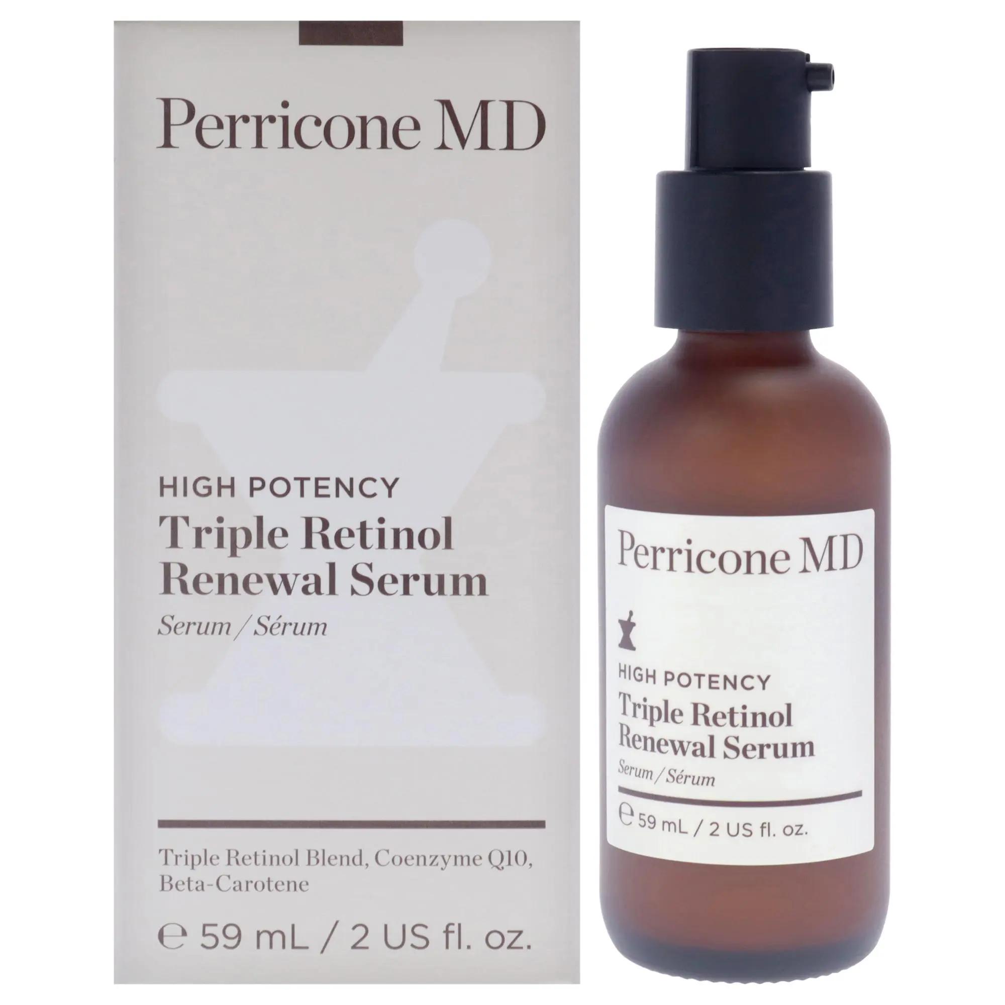 Perricone MD High Potency Triple Retinol Renewal Serum, Unisex 59ml (2 oz) Facial Serum for Regular Use, Rejuvenates Skin