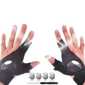LED Flashlight Gloves for Men Adults Waterproof Finger Light Ideal for Fishing Camping Repairing Tools Perfect Gift for Dad Boyfriend Husband Birthday Valentines Christmas