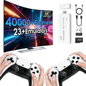 2026 New Upgrade 4.0 Retro Game Console with many Built-in Games Emulators 2 Wireless Controllers Output & 128GB SD Card Great for Kids & Adults - Portable Gaming System Holiday Gift