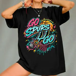 Premium 100% Cotton 90s Retro Neon Graffiti Tee | Men's Heavyweight Vibrant Paint Drip Basketball T-Shirt | Classic Urban Streetwear High-Contrast Crewneck Short Sleeve Shirt, Casual Black Top