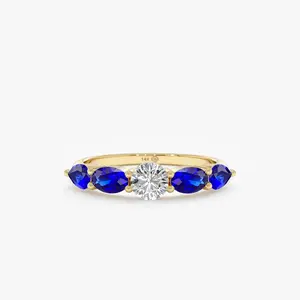 Diamond and Sapphire Wedding Ring, Betsy