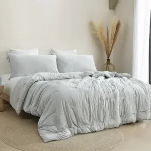 Bamboo Glacier - Coma Inducer Oversized Comforter Set - Frosty Gray