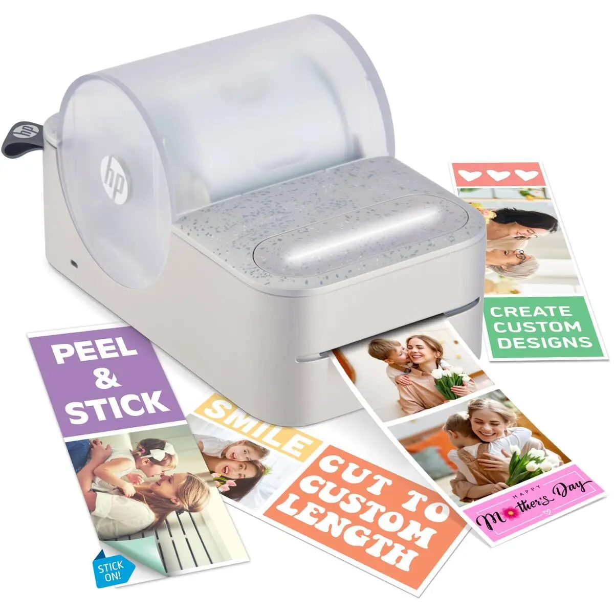 Sprocket Panorama Portable, Instant Label Printer & Photo Printer 2” x .5”- 9” - Gray