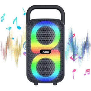 Large Party Speakers Portable Handle TWS Pairing Loud Stereo Sound Wireless Big Speakers with Subwoofer for Party Outdoor Camping Backyard