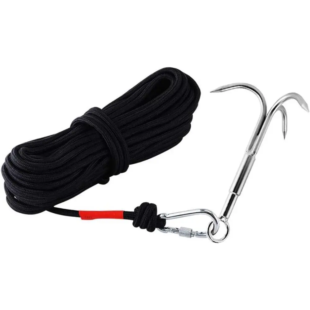3-Claw Stainless Steel Grappling Hook - Multi-Size, Heavy-Duty, Anti-Rust Survival Tool for Outdoor Sports, Retrieving Items, Tree Limbs