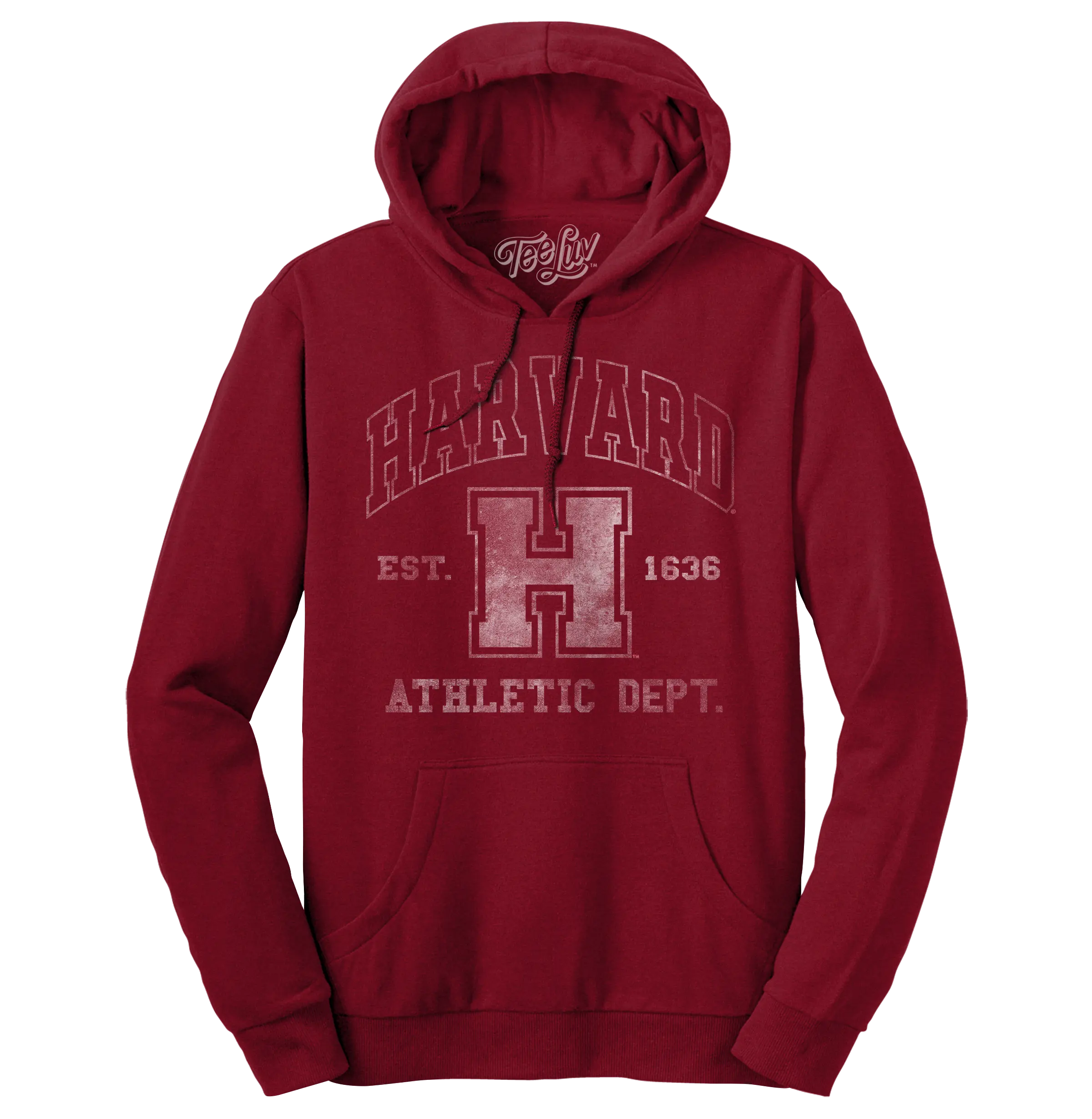 Harvard Athletic Department Pullover Hooded Sweashirt - Crimson