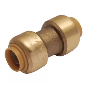SharkBite Push-to-Connect 3/8 in. PTC x 3/8 in. D PTC Brass Coupling – Reliable Plumbing Connection Made Easy