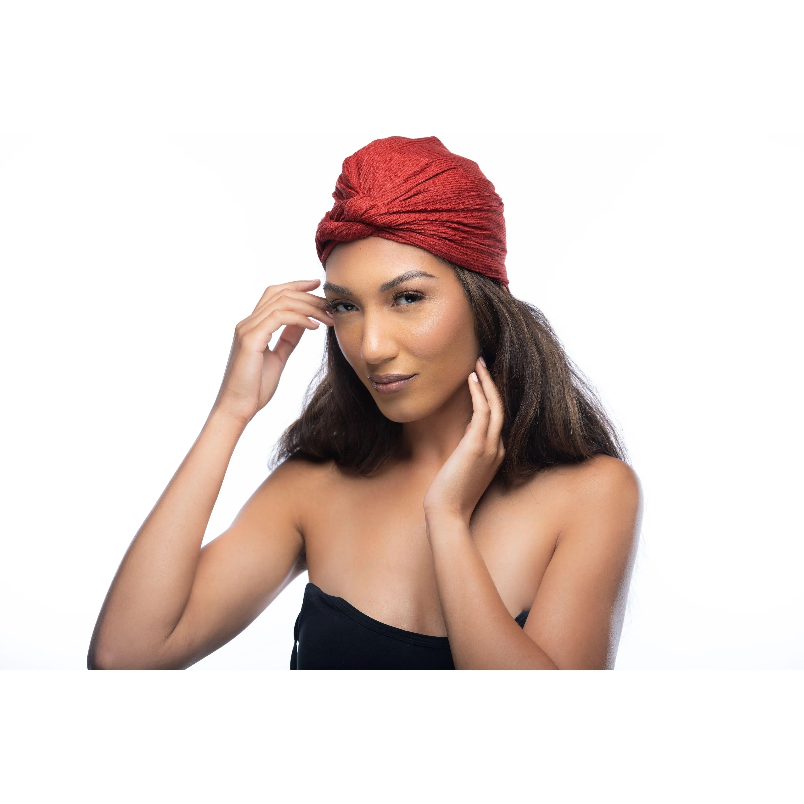 Paprika Luxe Ribbed Twisted Turban Paprika Luxe Ribbed Twisted Turban