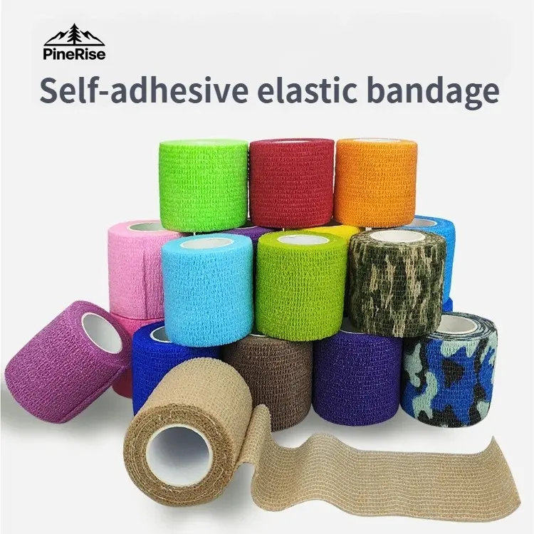 10-Pack Self-Adhesive Elastic Bandages - Sports Compression Support Patches, Durable Muscle Straps for Wrist, Elbow, Knee, Ankle, Anti-Abrasion Thigh Guards for Fitness, Sports Use - summerwins