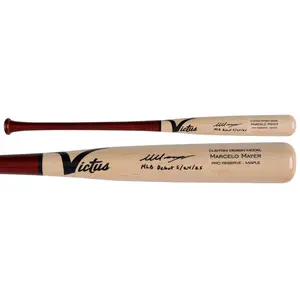 Marcelo Mayer Boston Red Sox Autographed Victus Game Model Bat with "MLB Debut 5/24/25" Inscription - Fanatics Authentic Certified