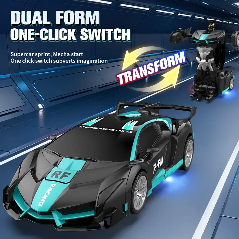 LUMIKIDZ Spider RC Car Transform Robot, 2.4GHz Remote Control Spider Cars for Kids, 1:18 Scale Robot Toy Car W/One-Key Transformation, 360° Rotation, Auto Mode, Rechargeable Battery, Robot for Man Boys