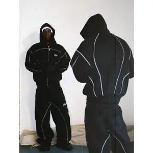 Men's Suit Windbreaker Y2K Letter Fashion Brand Print Casual Street Men's And Women's Sports Sweatshirt Set