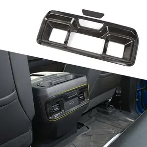 Rear Armrest Box Air Vent Cover Trim, Car Interior Accessory for 2022+ Chevy Silverado/GMC Sierra, Perfect Fit, Scratch Proof, Self-Adhesive, DIY Install