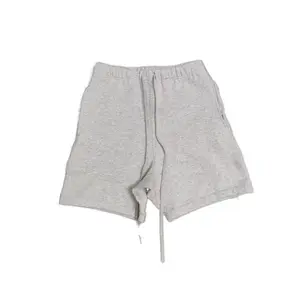 Sweatshort Light Gray Color - Versatile Comfortable Plain Design for Casual Outfits and Layering Summer style,  fleece lining