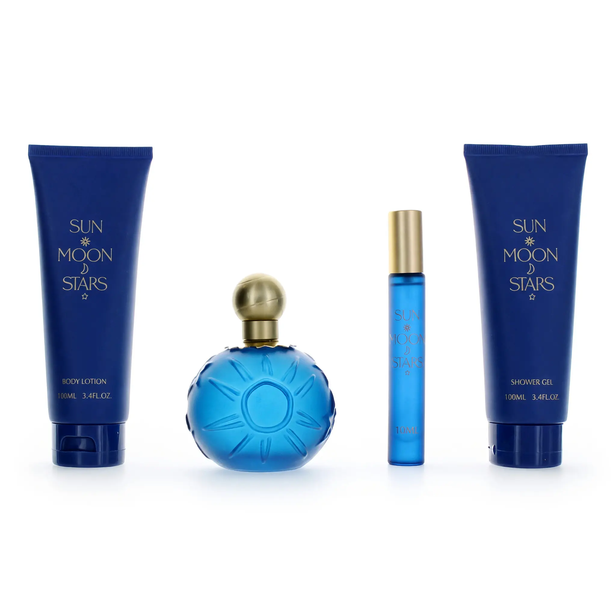 Sun Moon Stars by United Colors, 4 Piece Gift Set for Women Fragrance Gift Pack Fragrance Gift Bundle Fragrance Ensemble Set Fragrance Beauty Set Fragrance Discovery Set