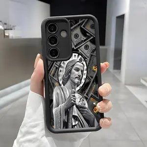 San Judas Tadeo Pattern Phone Case, Enhanced Camera Protection,Shockproof Skin-Friendly Touch Soft Cover for Samsung Galaxy S21 S22 S23 S24 S25 Ultra Plus FE A13 A14 A15 A16 A17 A33 A34 A35 A36 A52 A53 A54 Note20