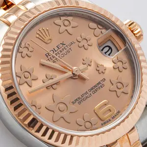 Rolex Datejust 31 Midsize Two-Tone Everose Gold Pink Floral Motif Dial 178271 WHP041942