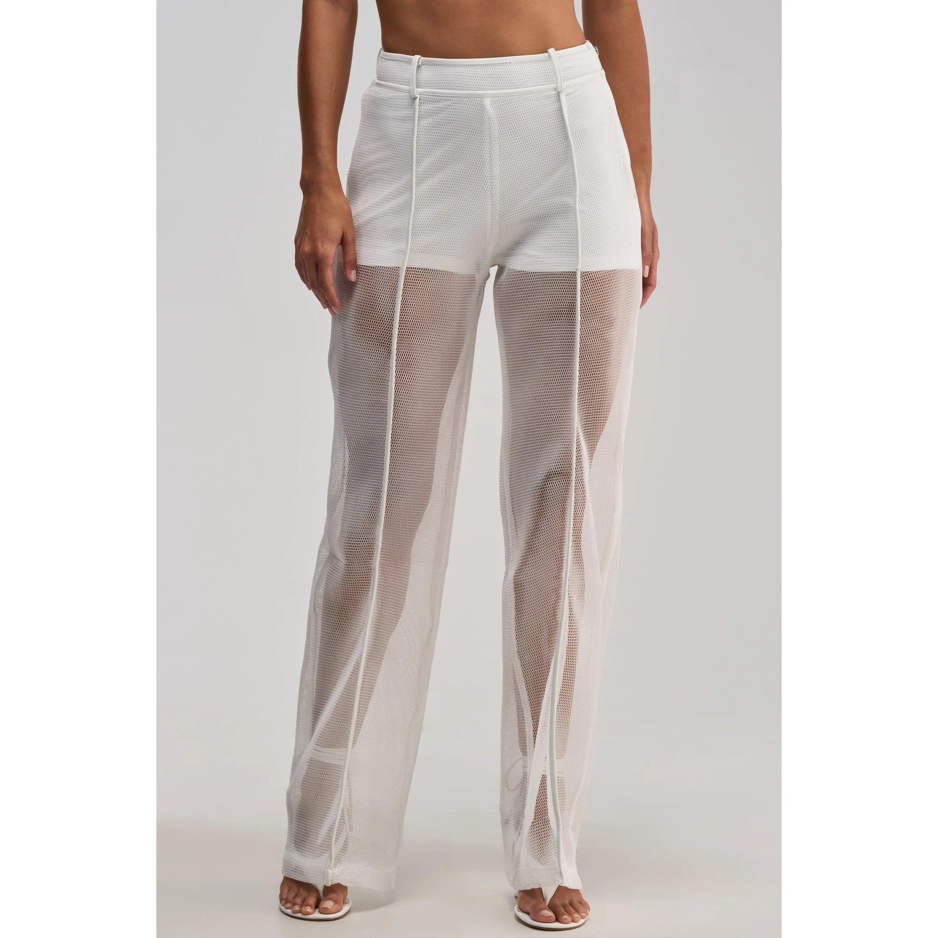 ONE TO WATCH MESH TROUSER IN WHITE