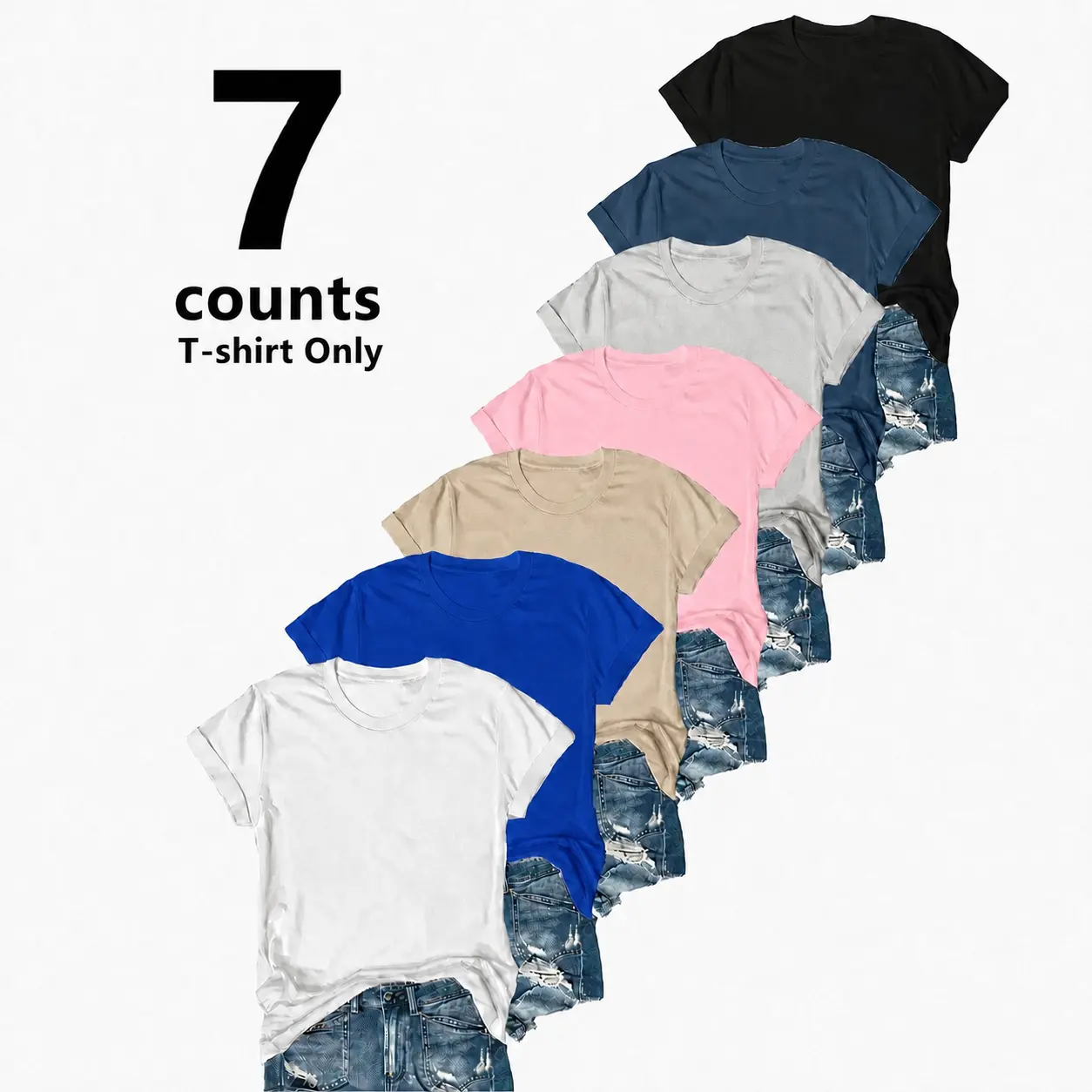 Limited time deal Women's Summer Undershirt Short Sleeve T-Shirt Solid Color Round Neck Casual Tee T-shirt only Womenswear Shortsleeve back to school back to school shopping Crewneck Top Apparel Basic