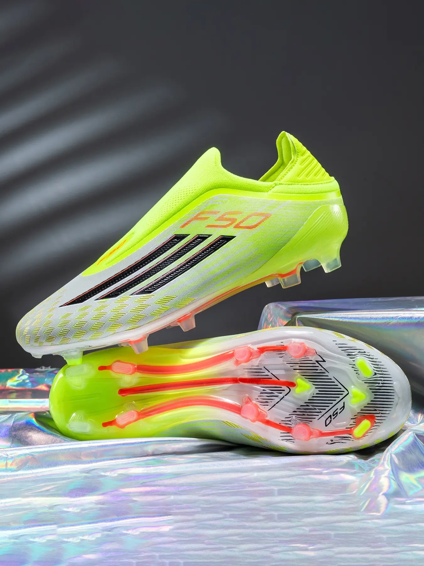 Men's Premium Seamless Soccer Cleats - TF Soccer Shoes, Non-Slip, Durable Outdoor Lawn Football Field Boots with Super Grip & Ankle Support, High-end, Fashion, Soccer Shoes