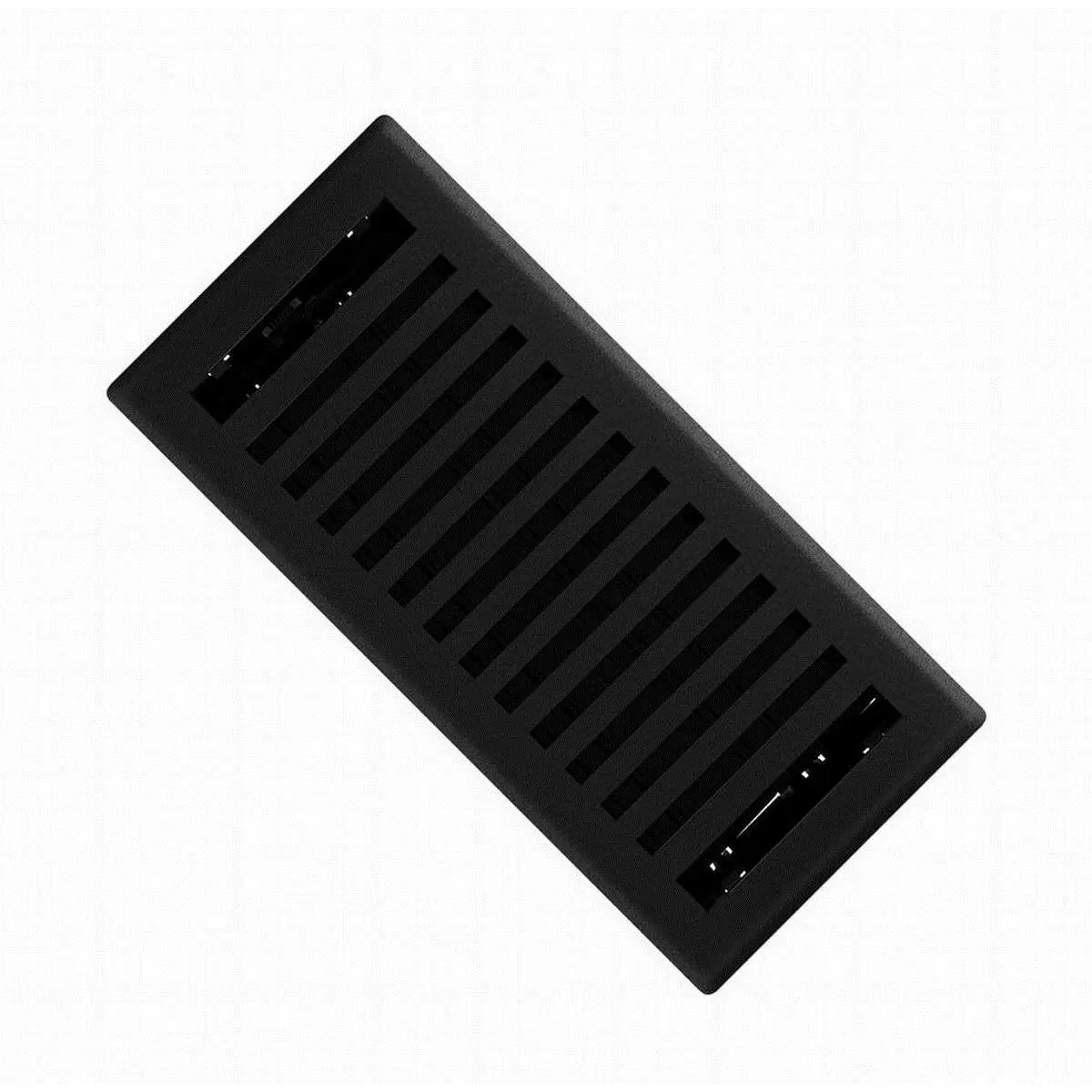 Imperial Manufacturing 4962015 Black Metal Iron Steel Floor Register (2.25x12", 0.82 lbs) - 1.5mm Solid Steel Face Plate, Adjustable Airflow, Electroplated Faux Finish, Textured Powder Coat, High-Impact Polystyrene Damper, Durable Houseware Products, Supe