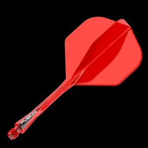 Winmau Fusion Integrated Flight & Shaft #2 Shape - Short - Red