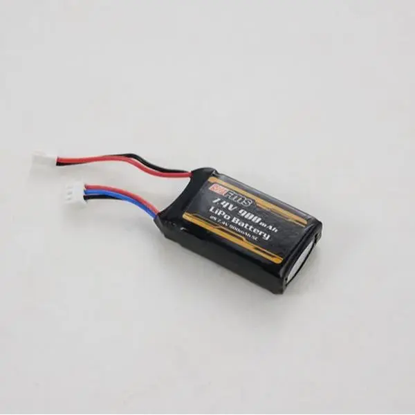 FMS Secondary (Rechargeable) Lithium Polymer (Li-Po) Battery - 2S 7.4V 900mAh Lithium Powered Portable RC Battery, Remote RC Electric Toy Accessory for FCX18 Land Cruiser 80