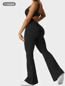 Women's Solid Ruched Cut Out Backless Shapewear Jumpsuit, Solid Color Jumpsuit, Casual Comfy Scoop Neck Sleeveless Tummy Control Shapewear Bodysuit for Daily Wear, Ladies Shapewear for All Seasons