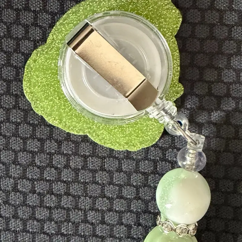 Long Beaded (BELT CLIP Only) badge reels- LIVE PICk