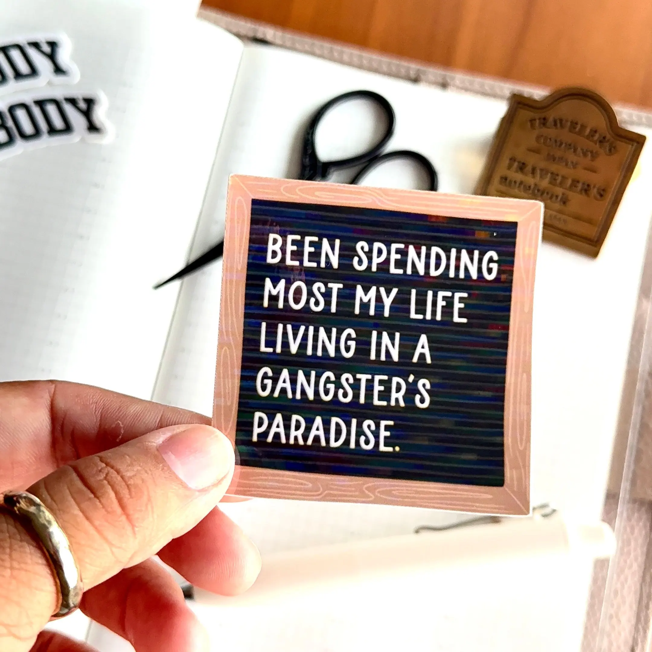 GANGSTERS PARADISE - HOLOGRAPHIC VINYL STICKER