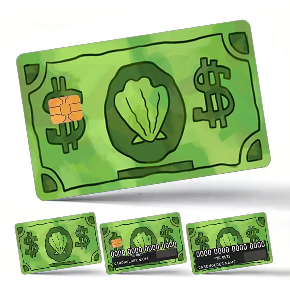 Credit Card Skin, 4 Counts/set Removable PVC Card Protector, Decorative Card Sticker for Credit Card, Key Card, Savings Card