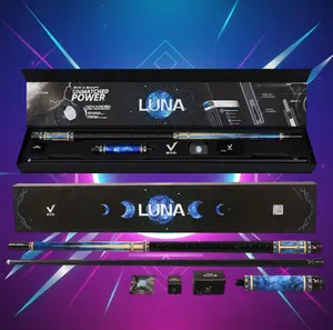 EVO LUNA Maxbing Edition - Sapphire Gate | Premium Glassfiber Cue Kit, 12.5mm TIME 3 Tip, Carbon-Glass Butt, 19-19.5oz, Hybrid Pro Taper