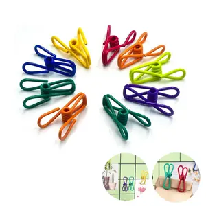 2 Inch Chip Clips, 10pcs Utility PVC-coated Steel Clip for Food Package, Clothes, Paper, Household Clip for Home Kitchen