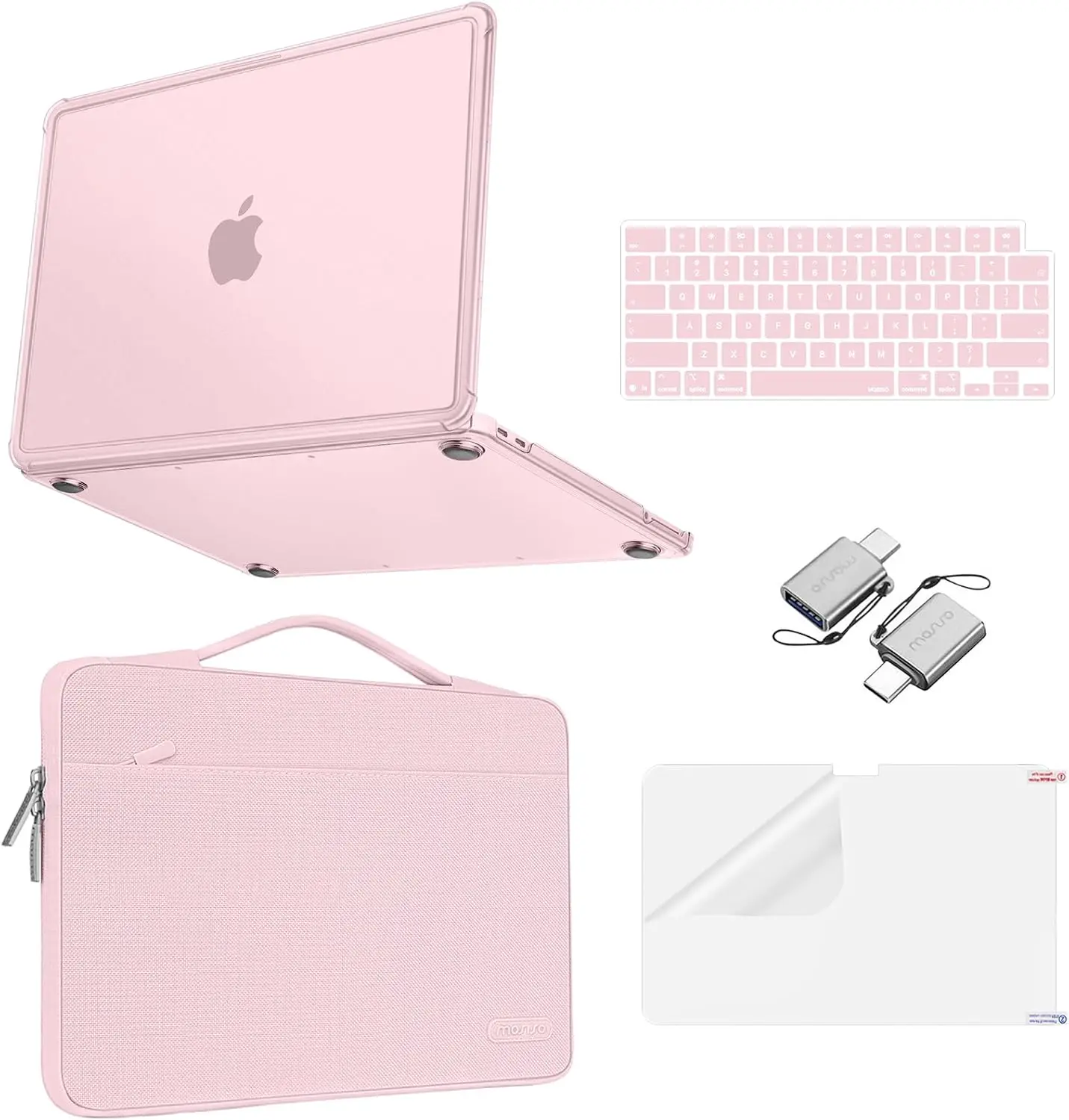 MOSISO Hard Case Bundle for 13in MacBook Neo 2026 Release A3404 - Matte Finish, Reinforced Corner Defense, Crack-Resistant, Business & Travel Use, Unisex, Carrying Sleeve, 2 Keyboard Covers, Type-C Accessory, 1 Screen Protector, Daily, Full Body