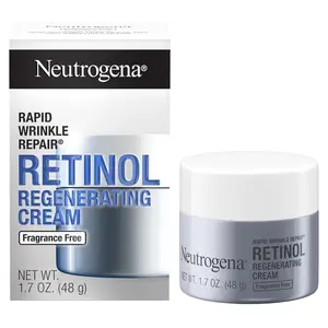 Neutrogena Rapid Wrinkle Repair Retinol Face Moisturizer, Fragrance-Free Anti-Aging Cream with Hyaluronic Acid, Reduces Fine Lines, Wrinkles & Dark Spots, Daily Hydrating Face Cream, 1.7 oz