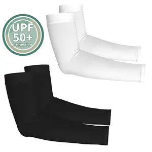 2 Pairs UV Protection Cooling Arm Sleeves for Men & Women UPF 50 Breathable, UV Sun Protection, Sports Arm Sleeves for Women, Men & Youth