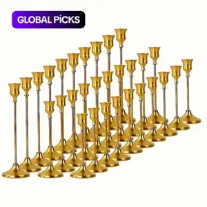 Romantic Metal Candle Holder Set, Taper Candle Holders, Decorative Table Centerpieces for Home, Hotel, Wedding and Birthday Parties, No Candles Included, Festive Interior Decoration, Candle Stand #GLOBAL PICKS