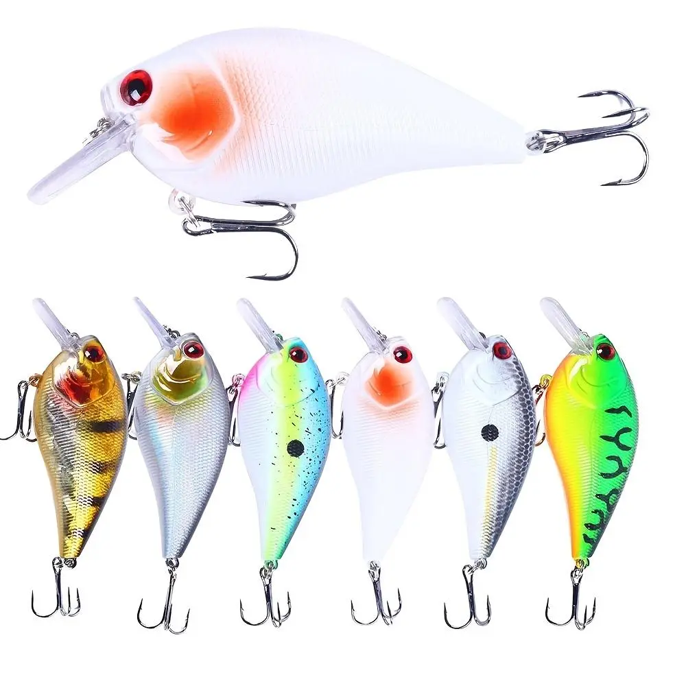 6pcs Crankbait Fishing Lure Set Topwater Artificial Hard Bait Minnow Swimbait Trout Bass Carp Fishing 6pcs Crankbait Fishing Lure Set Topwater Artificial Hard Bait Minnow Swimbait Trout Bass Carp Fishing