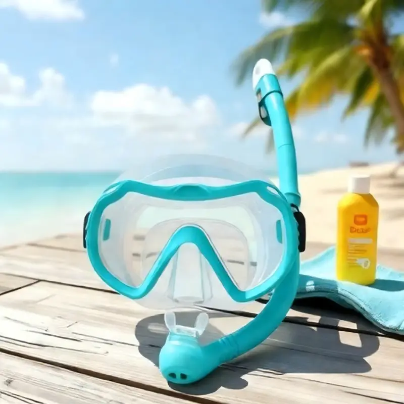 Adult Scuba Diving Equipment Set with Anti-Fog Full Face Mask, Dry Top Snorkel, and Portable Bag, Suitable for Snorkeling, Freediving, Swimming, and Travel, Diving Gear
